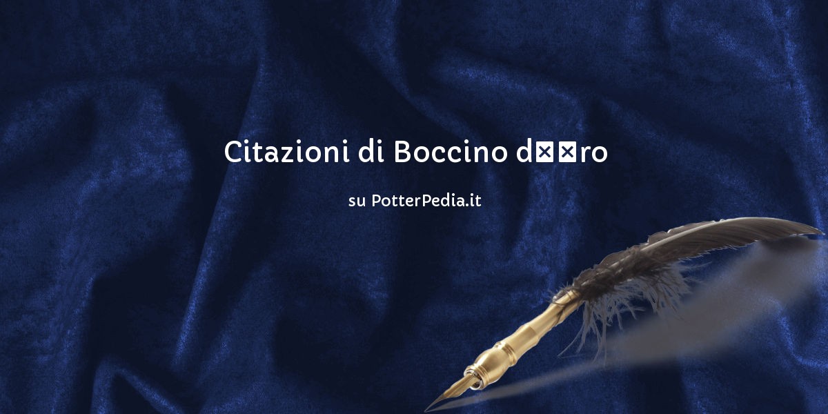 Boccino d'Oro su Harry Potter Enciclopedia -  by HarryWeb.Net